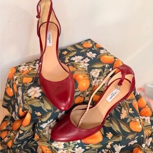 L.K. Bennett Red Leather Heels BN